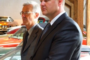 Burmistrz Bogdan Wyczakowski w towarzystwie pana Marcina Biernackiego